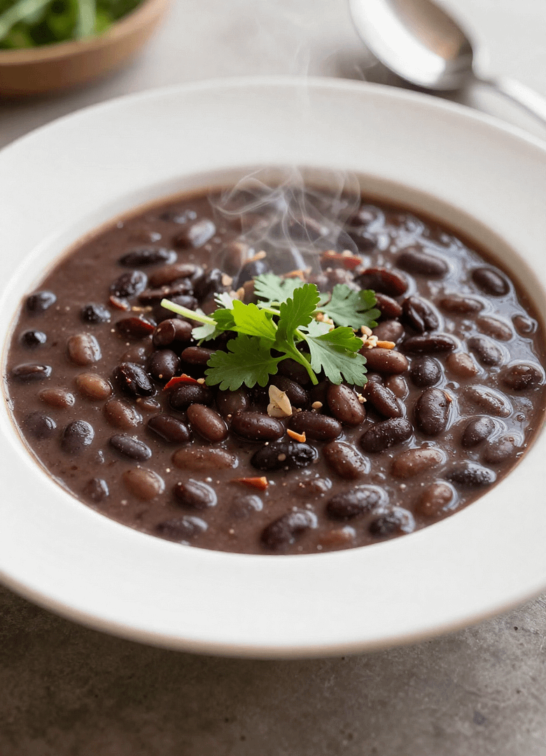 black bean soup recipe - featured image