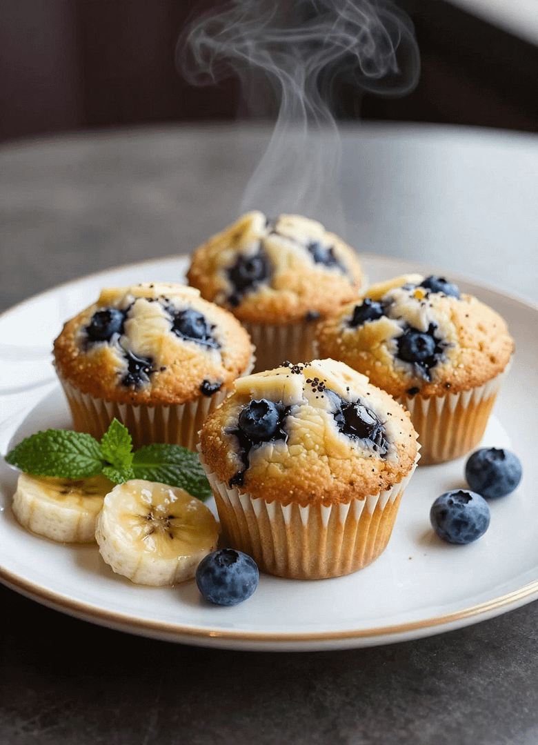 Banana Blueberry Muffins - featured image