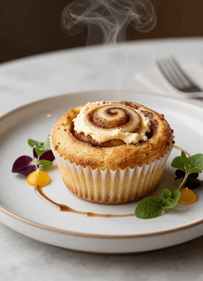 Cottage Cheese Cinnamon Roll Muffins Recipe - featured image