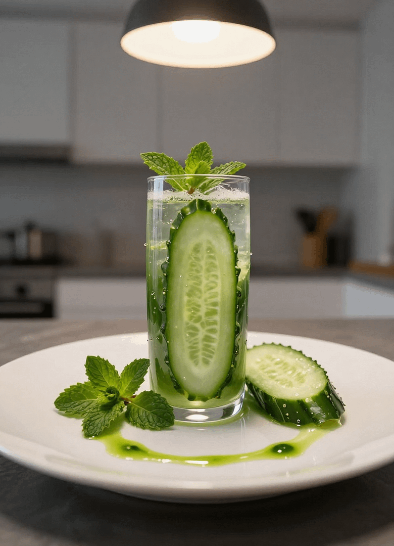 cucumber mint detox drink recipe - featured image