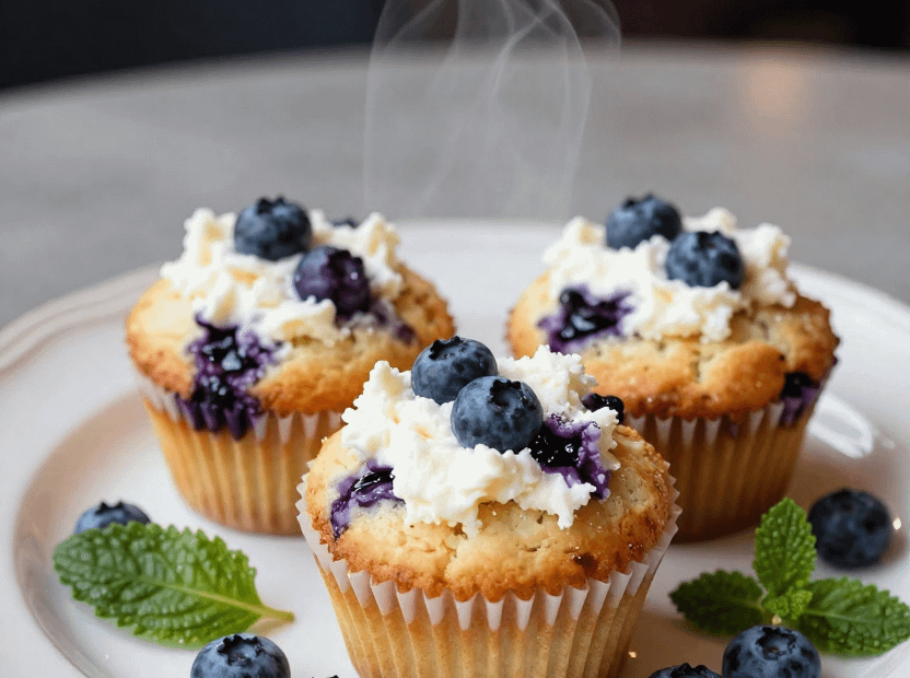 Cottage Cheese Blueberry Muffins - featured image
