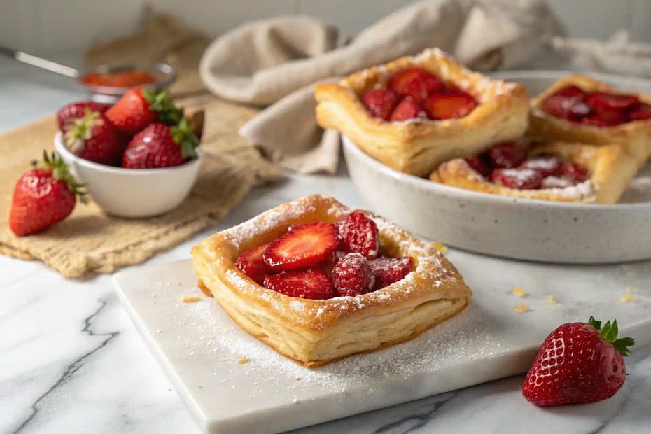 Strawberry puff pastry dessert Recipe