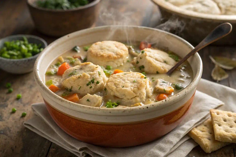 Chicken And Dumplings With Biscuits Recipe