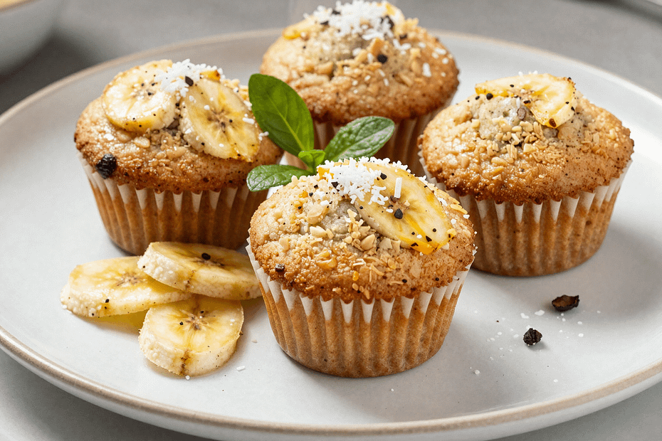 Coconut Flour Banana Muffins Recipe - featured image