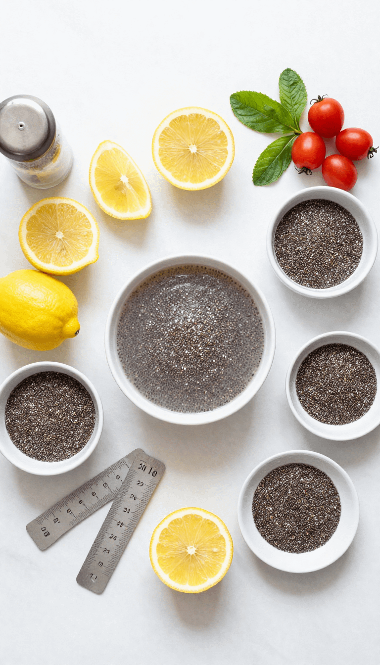 chia seed lemonade - step 1