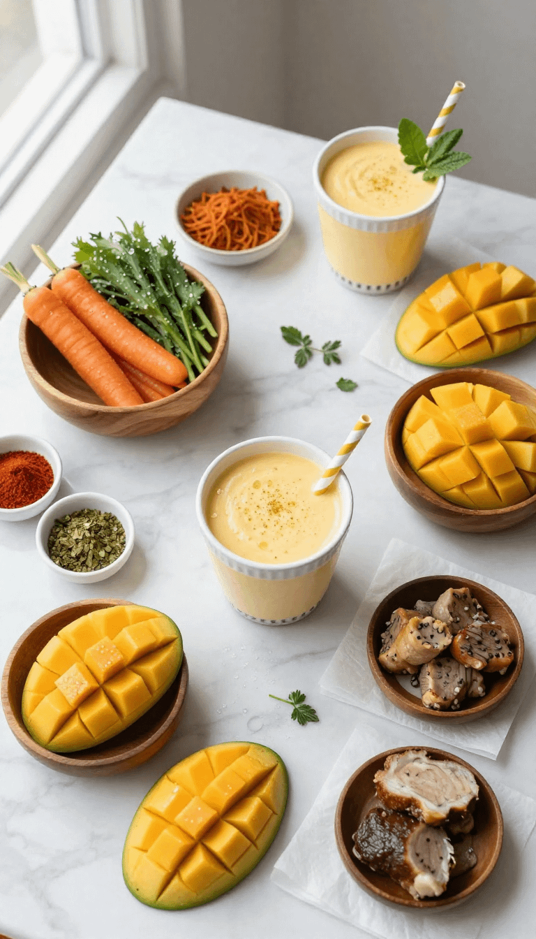 mango lassi smoothie - step 1