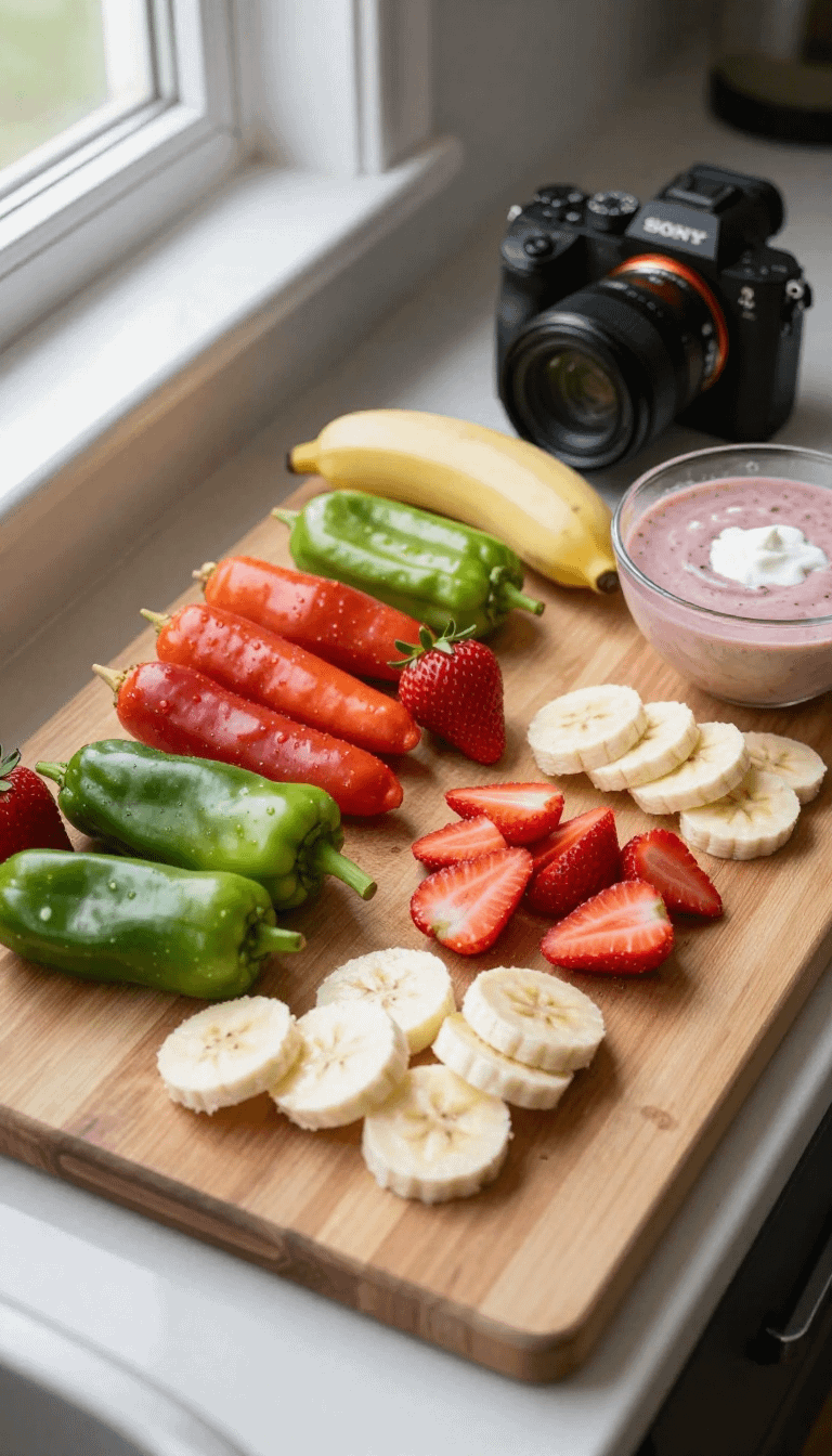 strawberry banana smoothie bowl drink - step 1