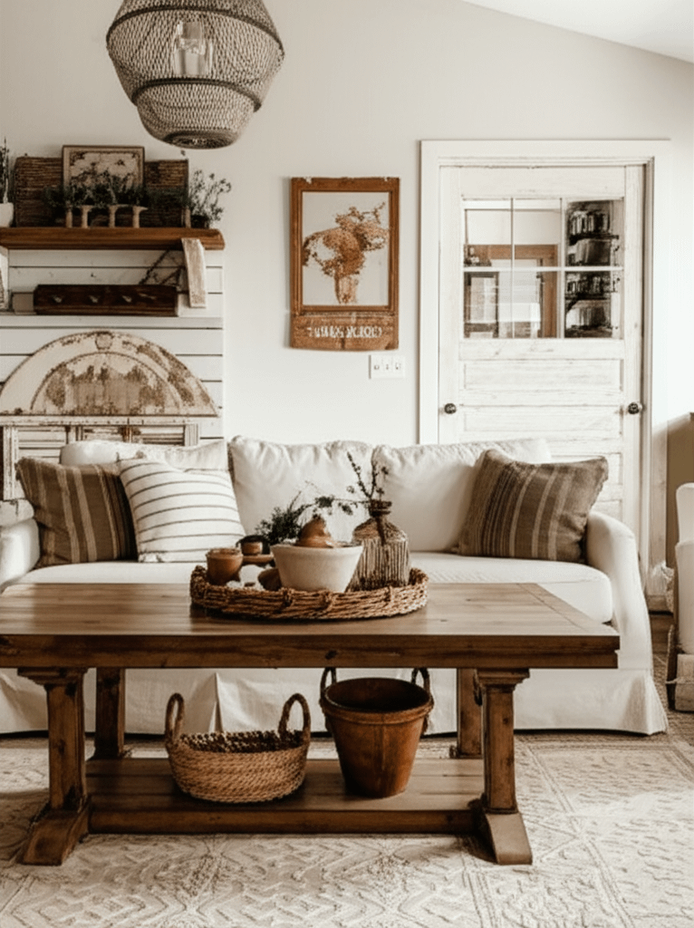 Beamed Ceiling Farmhouse Sofa