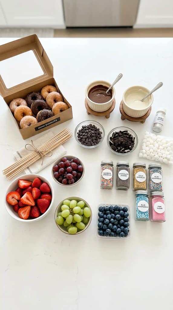 Ingredients for Mini Donut Skewers