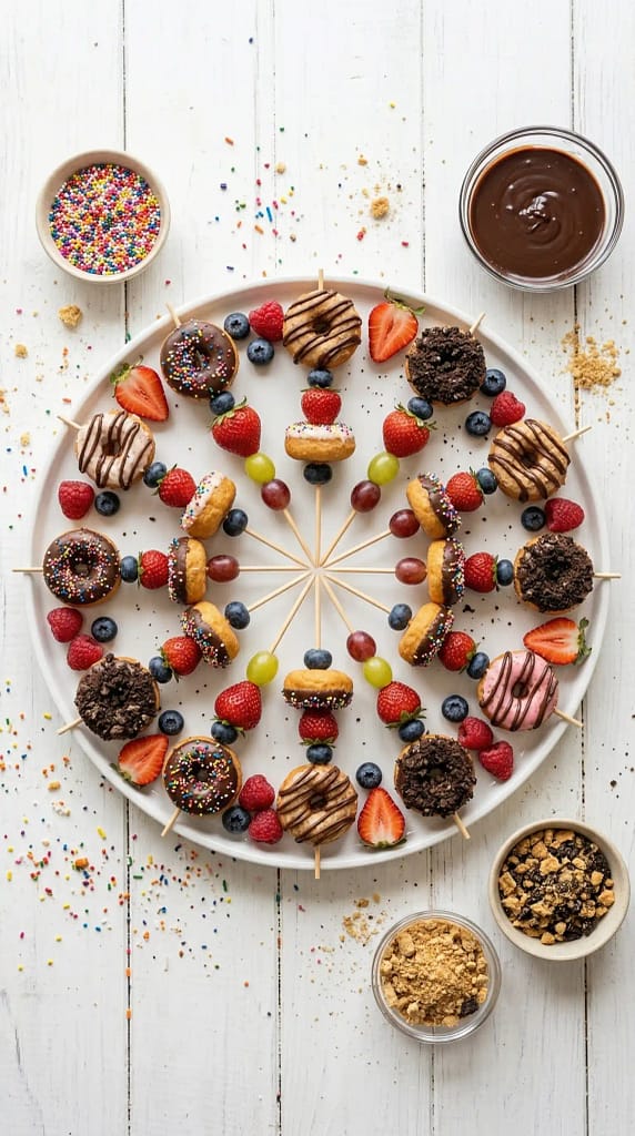 Mini Donut Skewers Ready