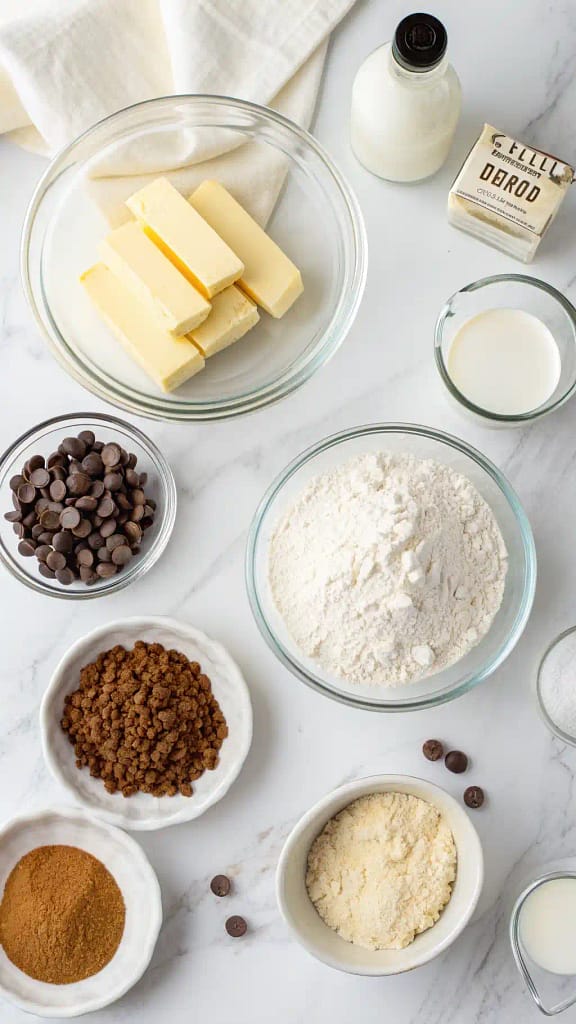 ingredients for Edible Cookie Dough