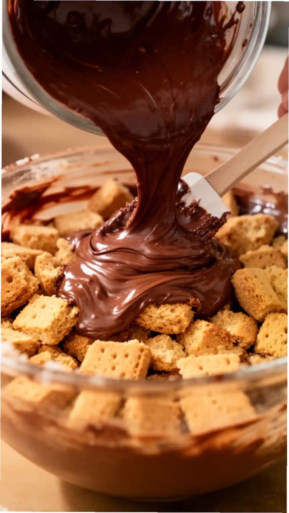 Making of No-Bake Chocolate Biscuit Cake